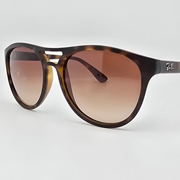 Ray-Ban RB4170 865/13 Brad Matte Havana Frame Brown Lens Aviator Sunglasses - Picture 1 of 14